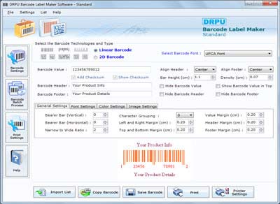 Generate barcode using UPCA font