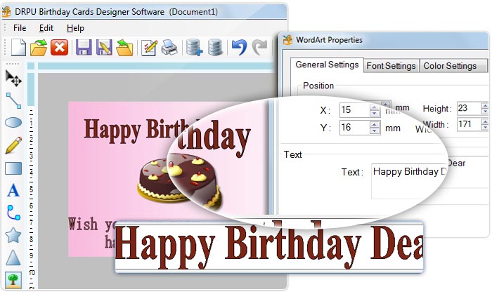 birthday card word art add art styling feature to labels using birthday cards word