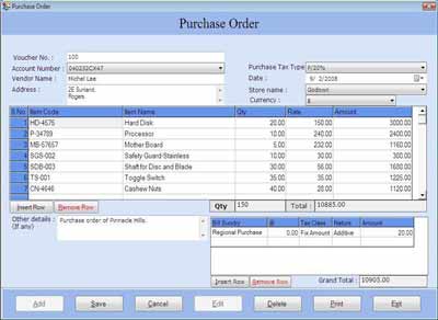 Manage Purchase Order