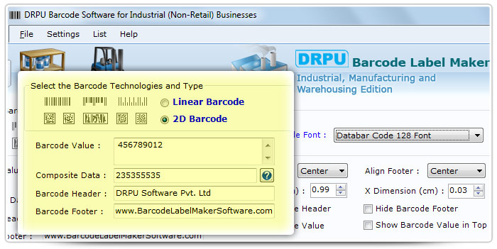 Barcode label Maker Software Designed Databar Code 128 Font