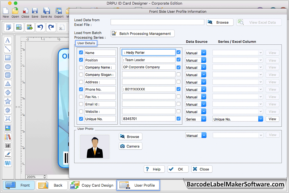 ID Card Designer Corporate Edition for Mac