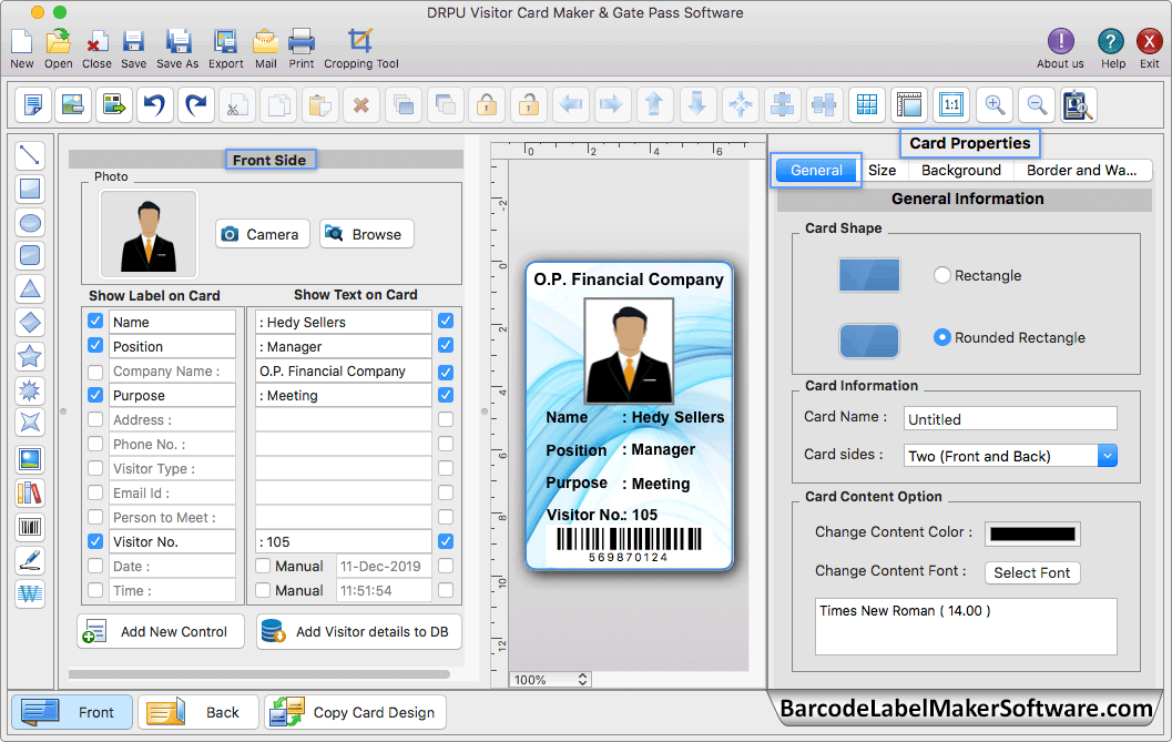 Visitors ID Cards Maker for Mac