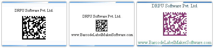 Different Sample of DataMatrix Font Designed by Barcode Label Maker Software for Healthcare Industry