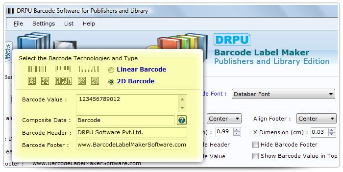 Barcode label Maker Software Designed Databar Font