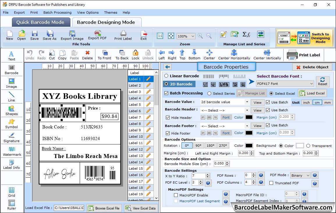 Barcode Label Maker Software for Publishers Industry
