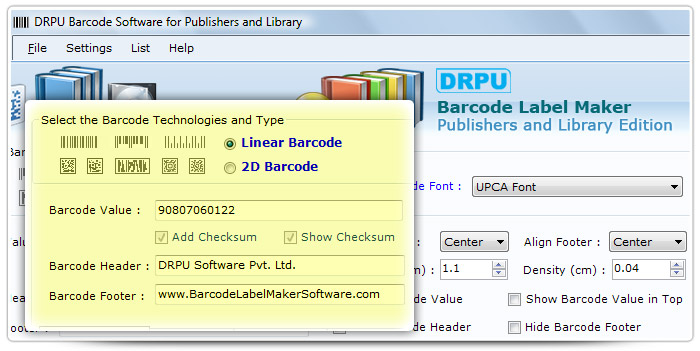 Barcode label Maker Software Designed UPCA Font