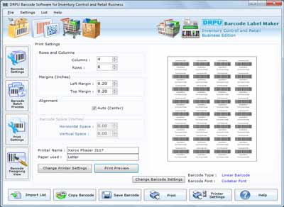 Design barcodes for Inventory Control and Retail Business