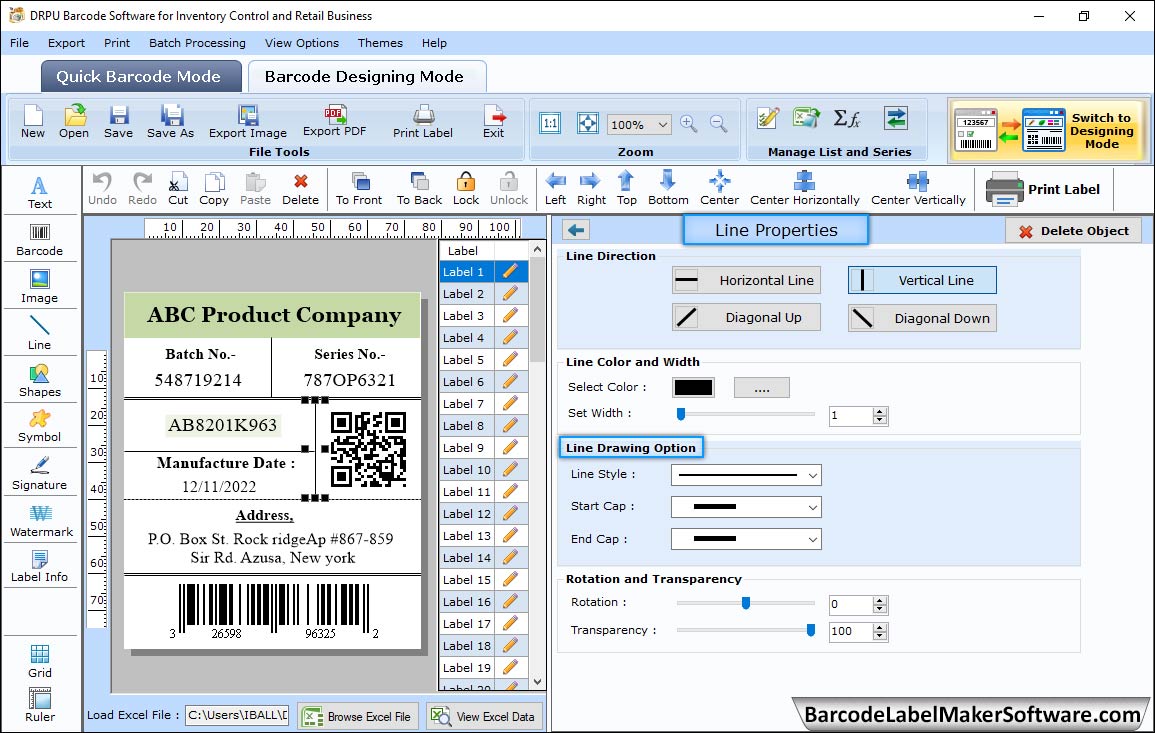 Barcode Label Maker Software for Retail Industry