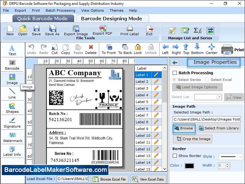 Screenshot of Barcode Creator for Packaging 6.3.7