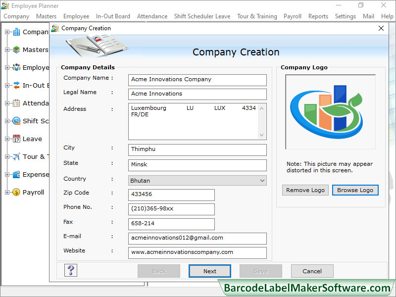 Software for Staff Scheduling maintains multiple company employee salary details