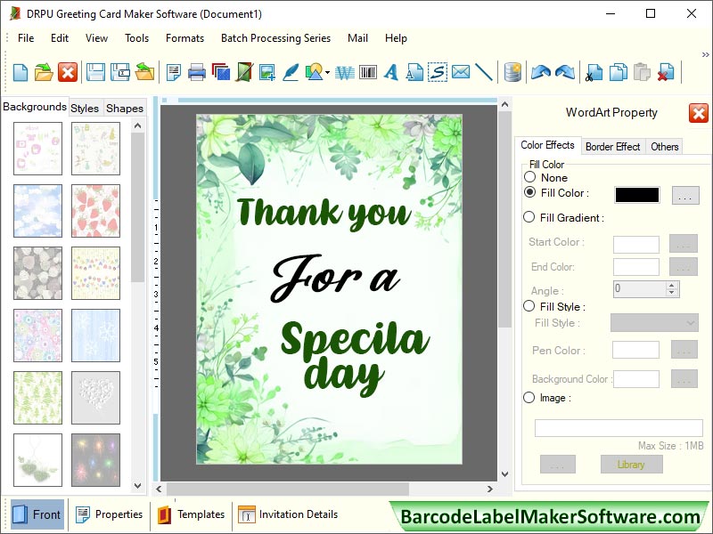 Windows 7 Greetings Card Designing Software 6.4.8 full