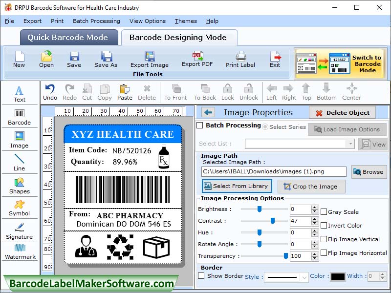 Barcode Label Healthcare Utility Windows 11 download