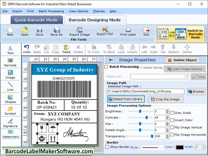 Windows 10 Industrial Barcode Label Creator full