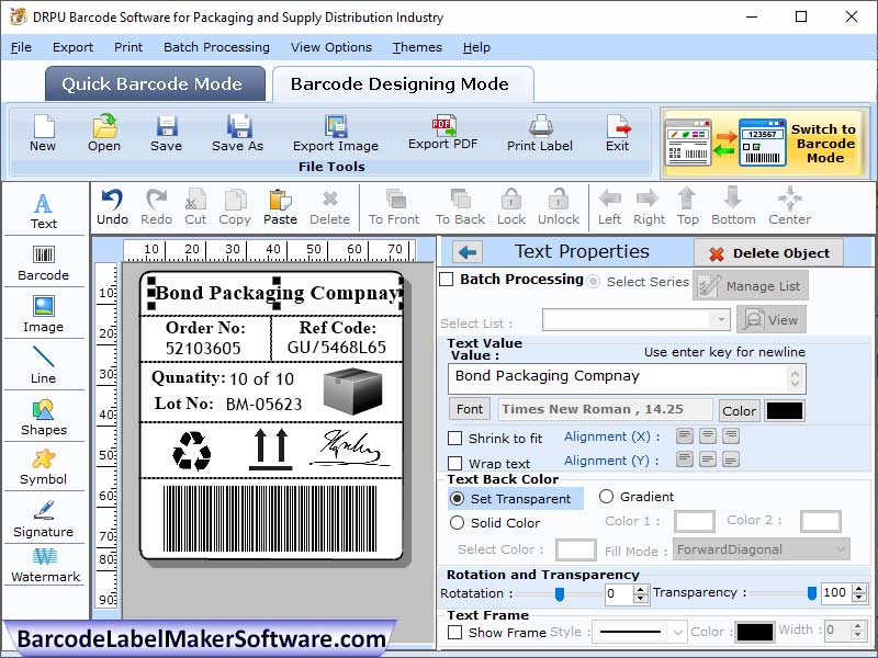 Barcode Label Maker Industry Windows 11 download