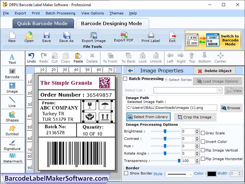 Screenshot of Barcode Maker For Professional