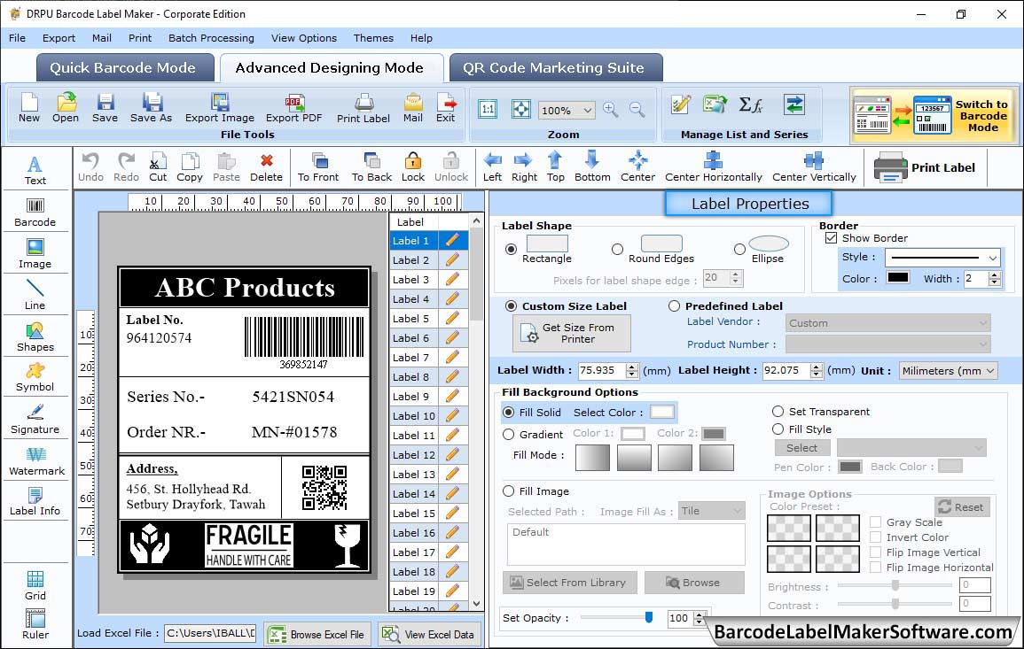 Barcode Label Maker Software - Corporate Edition