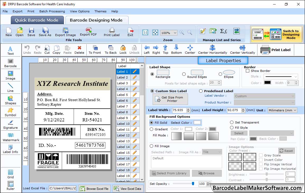 Label Properties