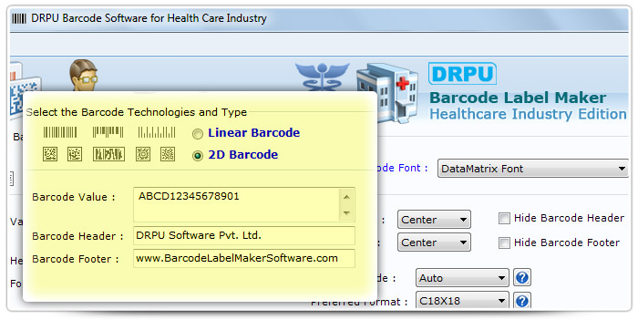 Barcode label Maker Software Designed Databar PDF417 Font