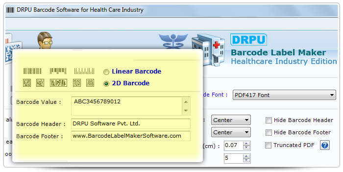 Barcode label Maker Software Designed PDF417 Font