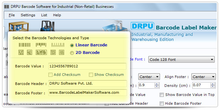 Barcode label Maker Software Designed Code 11 Font