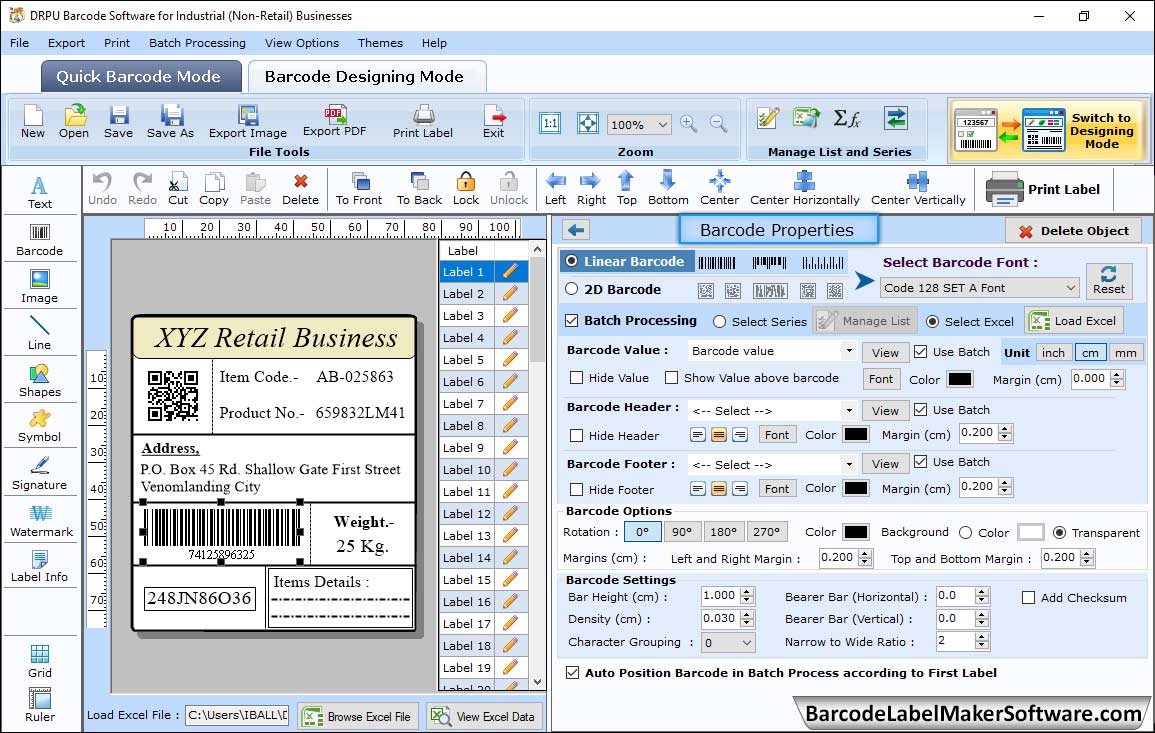 Barcode Properties