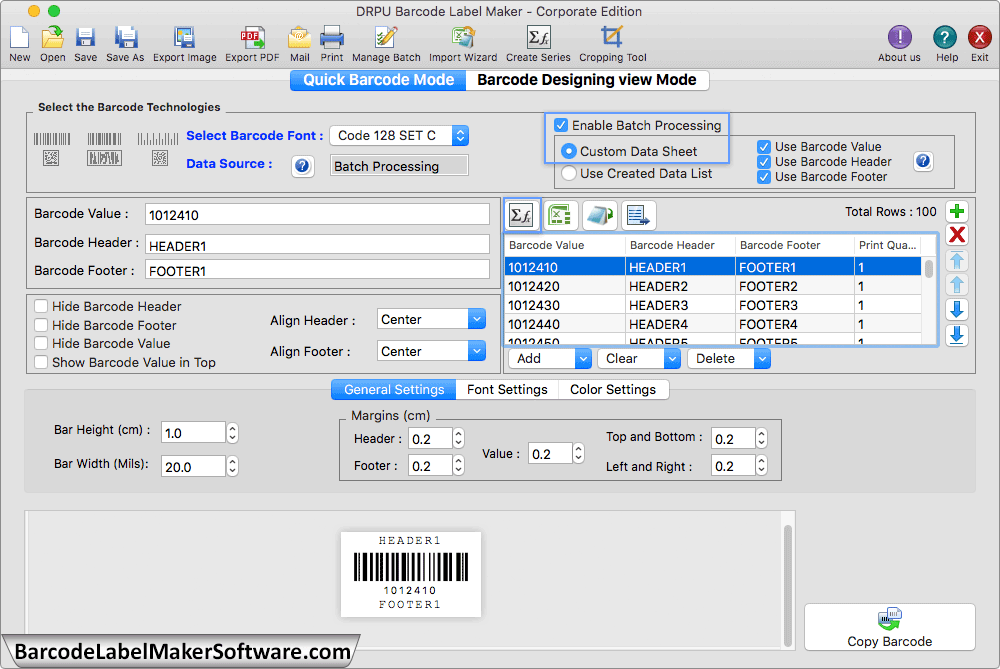 Barcode Label Maker Software for Mac