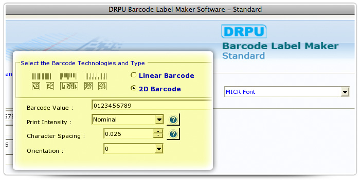 Barcode label Maker Software Designed MICR Font