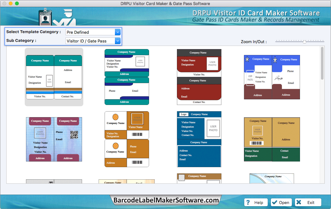 Select Pre-defined Templates