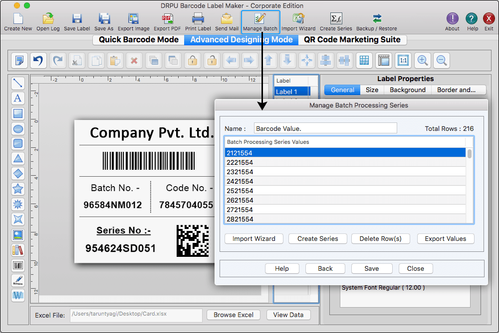 Barcode Label Maker Software for Mac