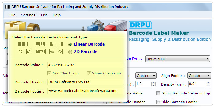 Barcode label Maker Software Designed UPCA Font