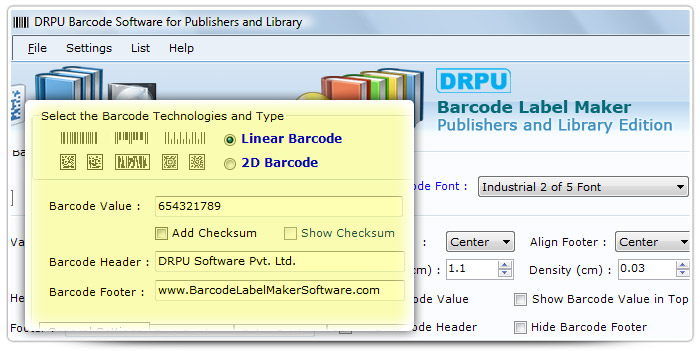 Barcode label Maker Software Designed Industrial 2 of 5 Font