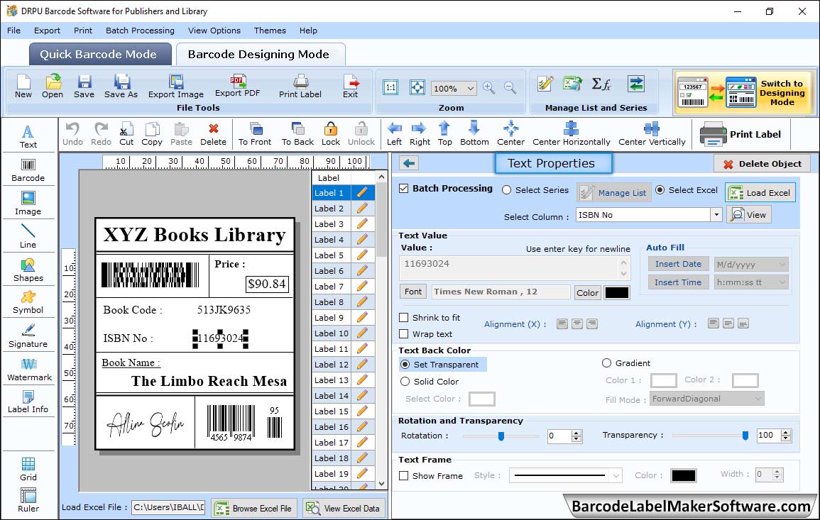 Barcode Label Maker Software for Publishers Industry