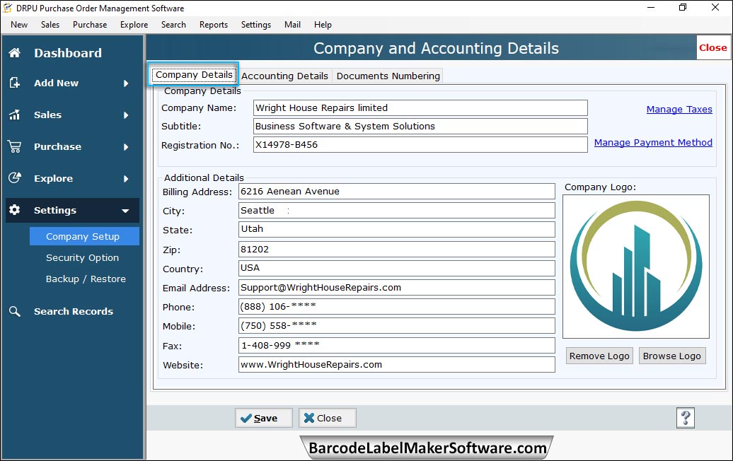 Purchase Order Business Software