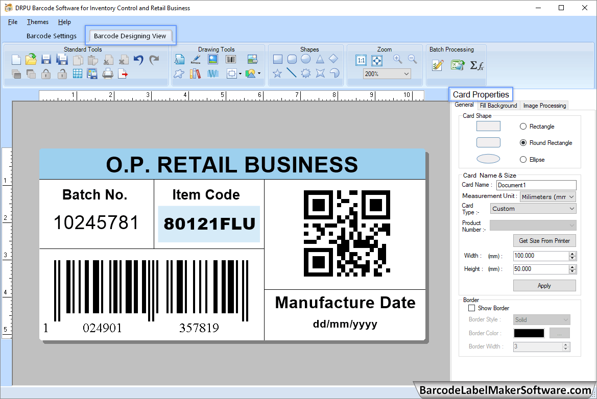 Barcode Label Maker Software for Retail Industry
