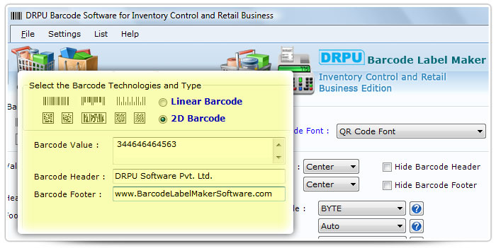 Barcode label Maker Software Designed QR Code Font