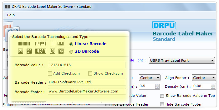 Barcode label Maker Software Designed USPS Tray Label Font